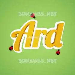 ard in Ladybugs style - 3D name wallpaper