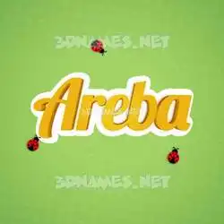 areba in Ladybugs style - 3D name wallpaper