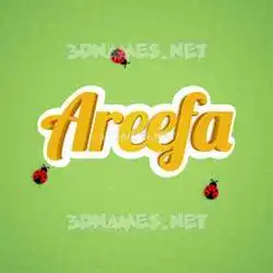 areefa in Ladybugs style - 3D name wallpaper
