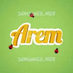 arem in Ladybugs style - 3D name wallpaper