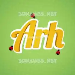arh in Ladybugs style - 3D name wallpaper