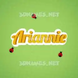 ariannie in Ladybugs style - 3D name wallpaper
