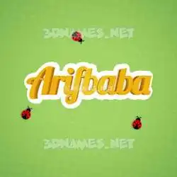 arifbaba in Ladybugs style - 3D name wallpaper