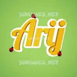 arij in Ladybugs style - 3D name wallpaper