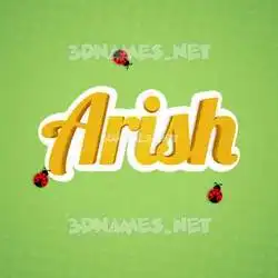 arish in Ladybugs style - 3D name wallpaper