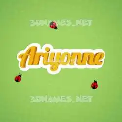 ariyonne in Ladybugs style - 3D name wallpaper