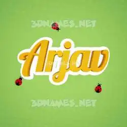 arjav in Ladybugs style - 3D name wallpaper