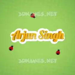 arjun singh in Ladybugs style - 3D name wallpaper