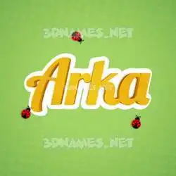 arka in Ladybugs style - 3D name wallpaper