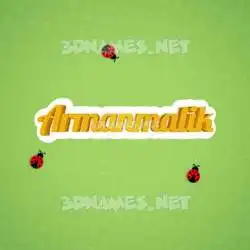 armanmalik in Ladybugs style - 3D name wallpaper