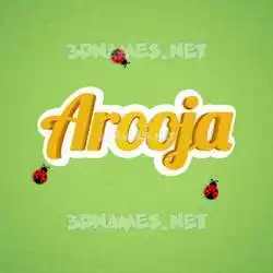 arooja in Ladybugs style - 3D name wallpaper