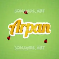 arpan in Ladybugs style - 3D name wallpaper