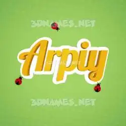 arpiy in Ladybugs style - 3D name wallpaper