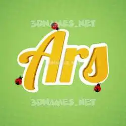 ars in Ladybugs style - 3D name wallpaper