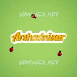 arshadnisar in Ladybugs style - 3D name wallpaper
