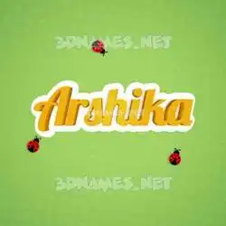 arshika in Ladybugs style - 3D name wallpaper
