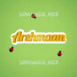 arshmaan in Ladybugs style - 3D name wallpaper