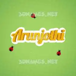 arunjothi in Ladybugs style - 3D name wallpaper