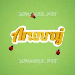 arunraj in Ladybugs style - 3D name wallpaper