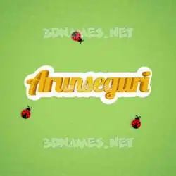 arunseguri in Ladybugs style - 3D name wallpaper
