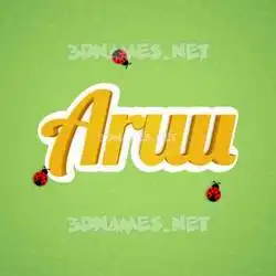 aruu in Ladybugs style - 3D name wallpaper