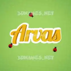 arvas in Ladybugs style - 3D name wallpaper