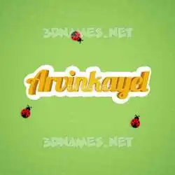 arvinkayel in Ladybugs style - 3D name wallpaper
