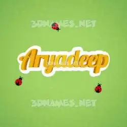 aryadeep in Ladybugs style - 3D name wallpaper