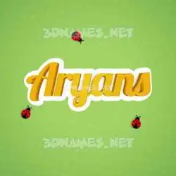 aryans in Ladybugs style - 3D name wallpaper