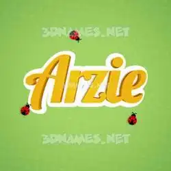 arzie in Ladybugs style - 3D name wallpaper