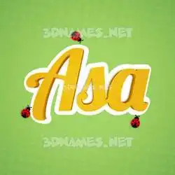 asa in Ladybugs style - 3D name wallpaper
