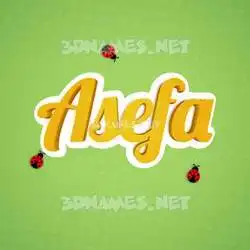 asefa in Ladybugs style - 3D name wallpaper
