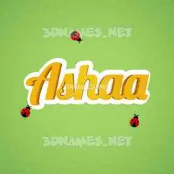 ashaa in Ladybugs style - 3D name wallpaper
