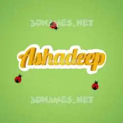 ashadeep in Ladybugs style - 3D name wallpaper
