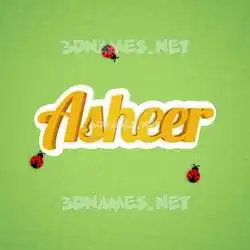 asheer in Ladybugs style - 3D name wallpaper