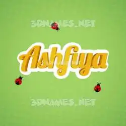 ashfiya in Ladybugs style - 3D name wallpaper