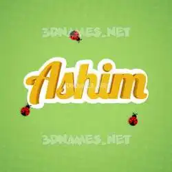 ashim in Ladybugs style - 3D name wallpaper