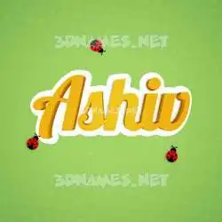 ashiv in Ladybugs style - 3D name wallpaper