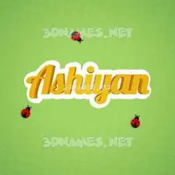 ashiyan in Ladybugs style - 3D name wallpaper