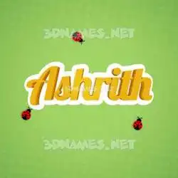 ashrith in Ladybugs style - 3D name wallpaper