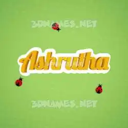 ashrutha in Ladybugs style - 3D name wallpaper