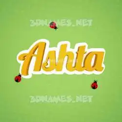 ashta in Ladybugs style - 3D name wallpaper