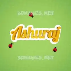 ashuraj in Ladybugs style - 3D name wallpaper