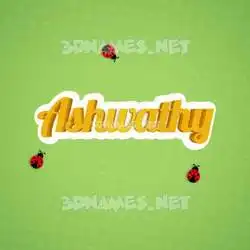 ashwathy in Ladybugs style - 3D name wallpaper