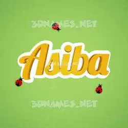 asiba in Ladybugs style - 3D name wallpaper