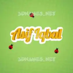 asif iqbal in Ladybugs style - 3D name wallpaper