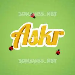 askr in Ladybugs style - 3D name wallpaper
