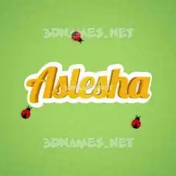 aslesha in Ladybugs style - 3D name wallpaper