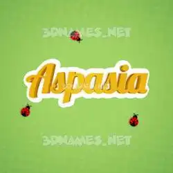 aspasia in Ladybugs style - 3D name wallpaper