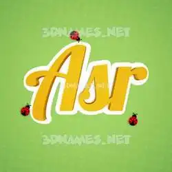 asr in Ladybugs style - 3D name wallpaper